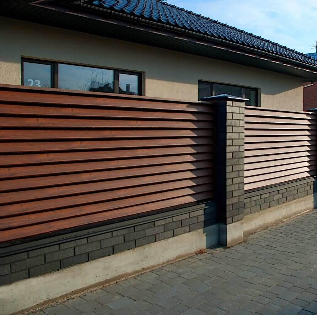 Забор жалюзи металлический