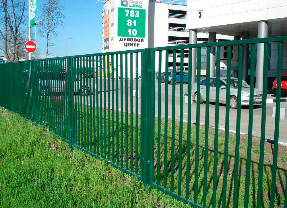 Забор секционный зеленый